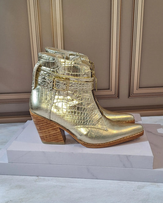 Botines texanos love oro